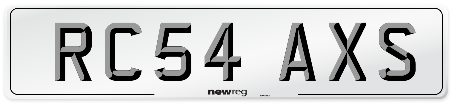 RC54 AXS Number Plate from New Reg
